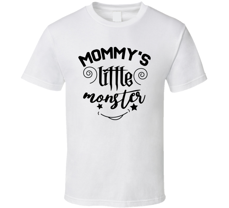 Mommys Little Monster Funny Kid Halloween Tee Cool Fall T-shirt Holiday Novelty T Shirt