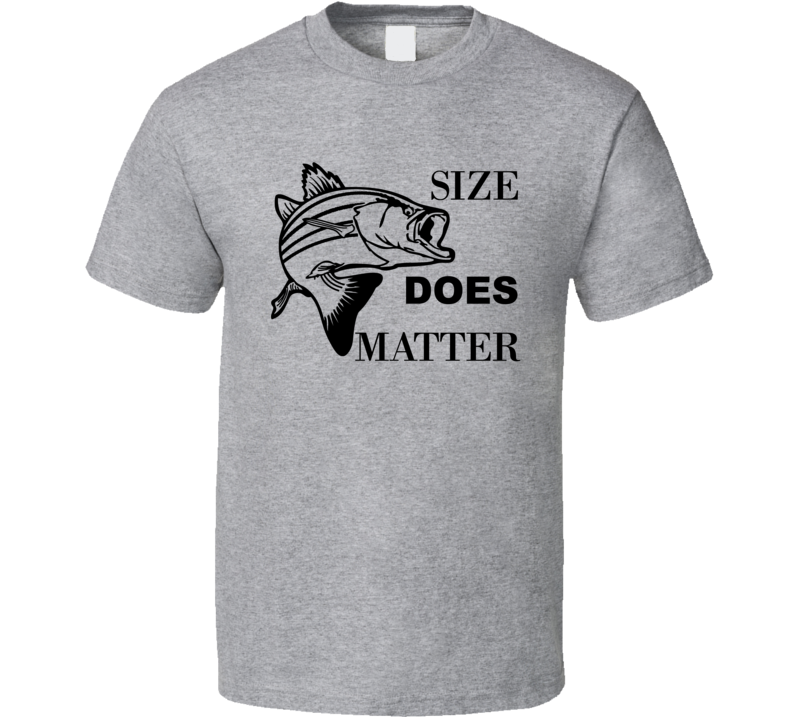 Size Does Matter Fishing T-Shirt Novelty Unisex T Shirt Fashion Clothing