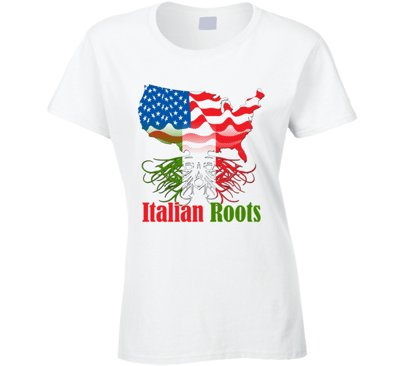 Italian Roots T-Shirt Ladies Fitted Novelty T Shirt Fashion Gift Cotton Tee New