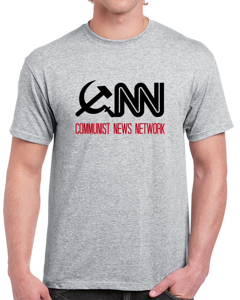 CNN Communist News Network T-Shirt Fake News Media Novelty Tee T Shirt