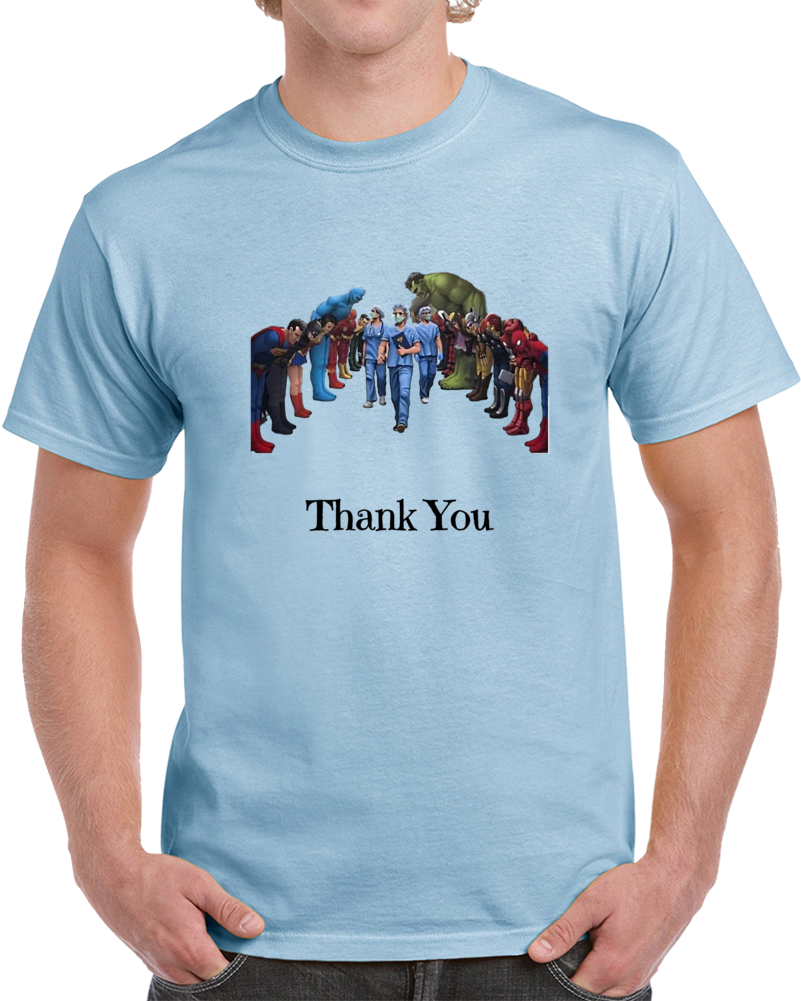Superheros Bowing To Doctors &amp; Nurses TShirt A Great Gift Tee For Medical Heroes T Shirt