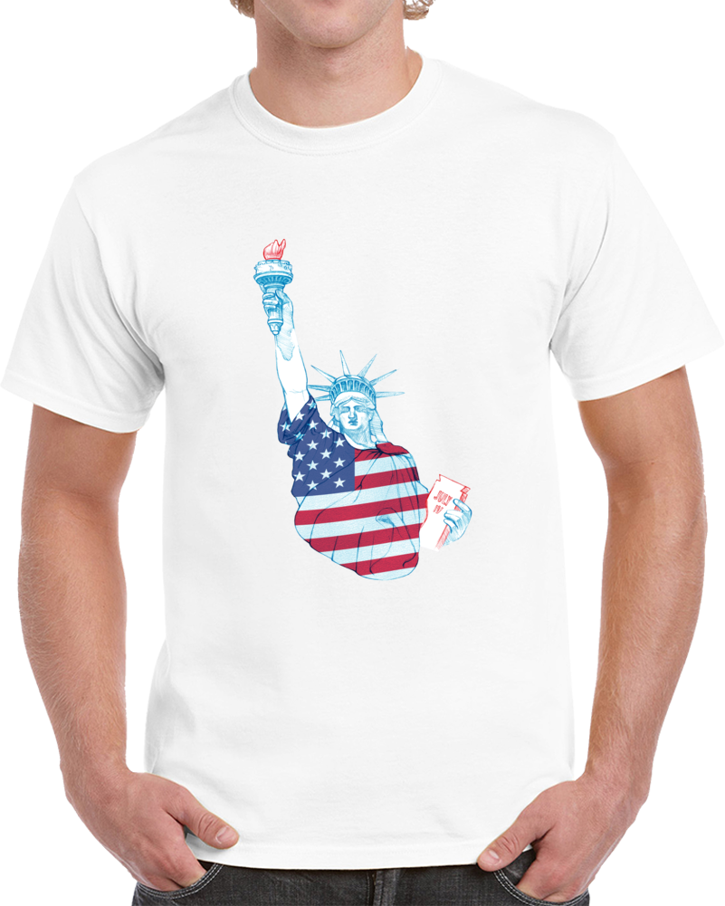 Statue Of Liberty American Flag T Shirt Cool Patriotic Tee Usa Pride  Top T Shirt