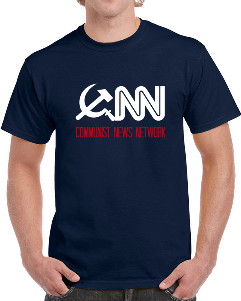 Cnn Communist News Network T Shirt Fake News Media Tee Novelty Clothing T Shirt