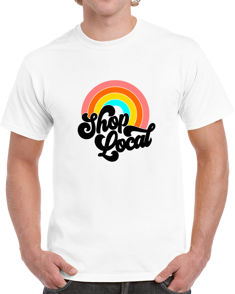 Shop Local Retro Inspired Tee Small Business Support Cool Tshirt Unisex T Shirt