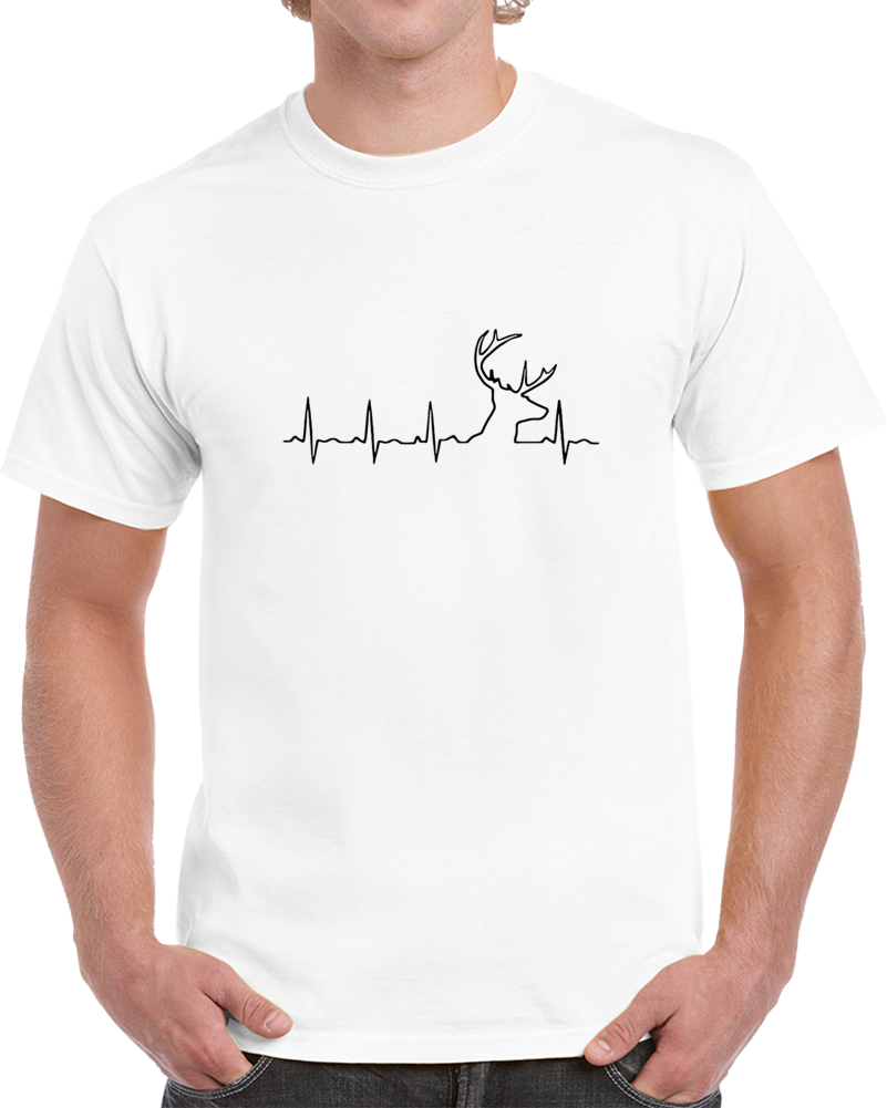 Hunting Heartbeat Deer T Shirt Outdoor Sports Buck Hunter Gift Tee T Shirt
