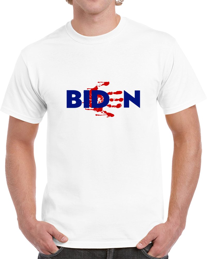 Biden Blood On Hands Political T Shirt - Sleepy Joe Novely Tee - Impeach Him  Now T Shirt