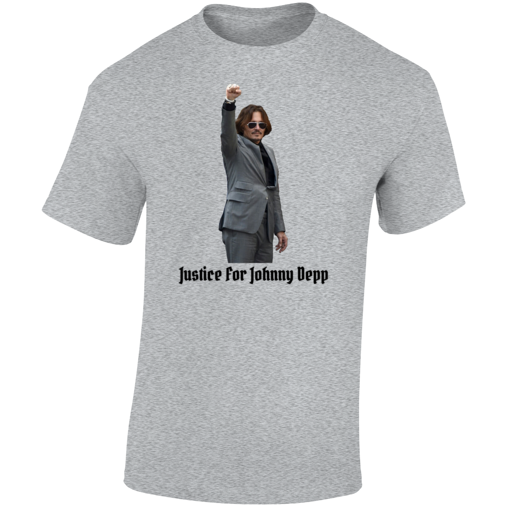 Justice For Johnny Depp T Shirt Novelty Celebrity Actor Domestic Court Case Tee T Shirt