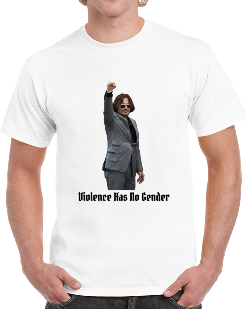 Violence Has No Gender T Shirt Novelty Celebrity Actor Domestic Court Case Tee  T Shirt