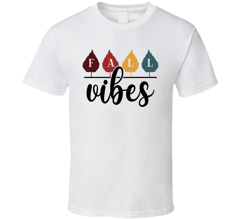 Cool Fall Vibes Trees T Shirt Unisex Autumn Season Tee Novelty T Shirt