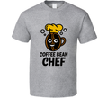 Coffee Bean Chef T-Shirt Funny Coffee Lover Tee For Baristas &amp; Caffeine Enthusiasts T Shirt