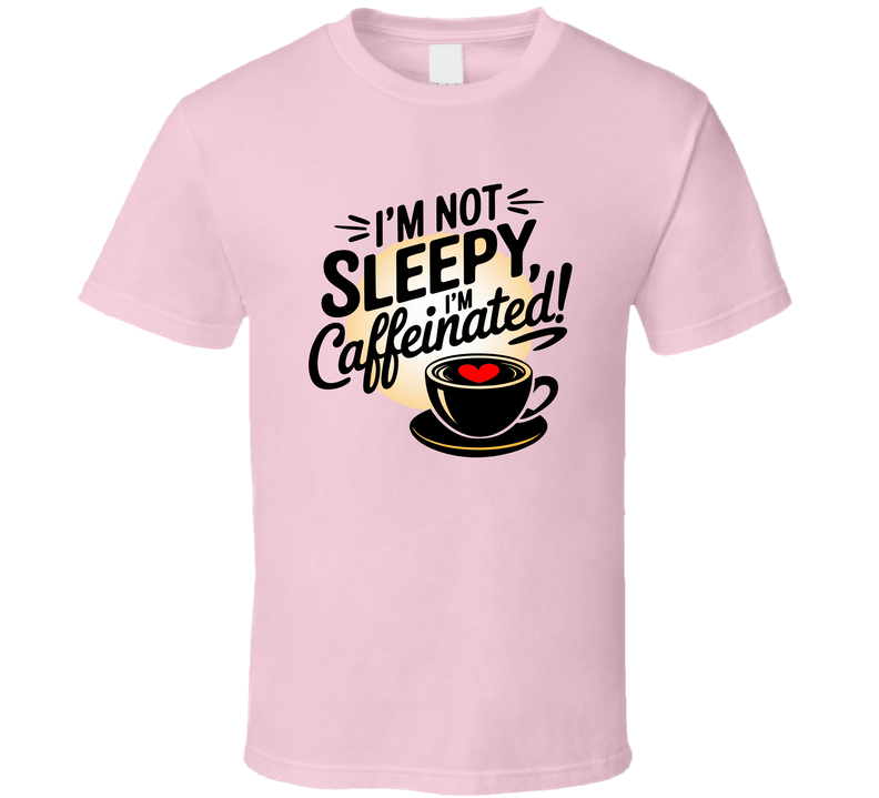 I'm Not Sleepy, I'm Caffeinated T-Shirt – Funny Coffee Lover Tee For Caffeine Addicts T Shirt