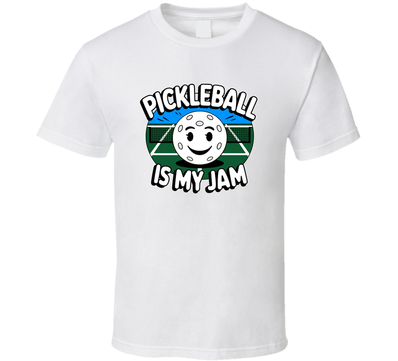 Pickleball Is My Jam T-Shirt Cool Ball Guy Fun Tee For Pickleball Lovers T Shirt