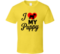 I Love My Puppy Colorful Tshirt Bright Caring Tee For Proud Puppy Lovers T Shirt