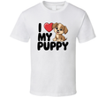 I Love My Puppy Adorable Tshirt – Bright &amp; Cute Tee For Proud Puppy Lovers T Shirt