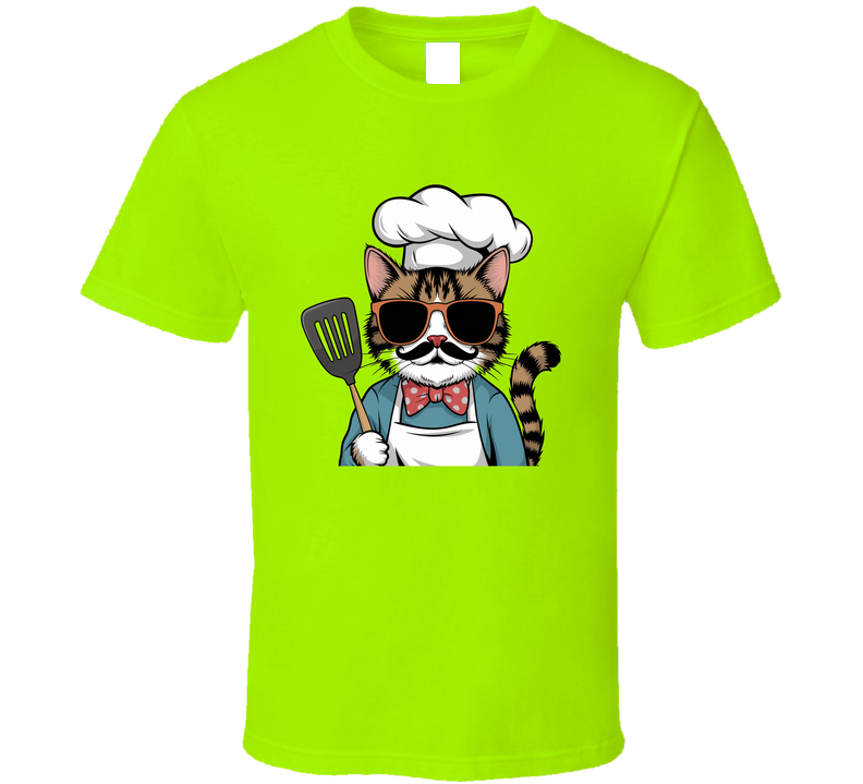 Funny Cat Chef T-shirt Purrfect Cooking Cat Lover Tee For Pet Enthusiasts T Shirt