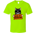 Meow I'm A Rockstar T-shirt Funny Cool Cat Lover Tee For Music Fans And Feline Lovers T Shirt