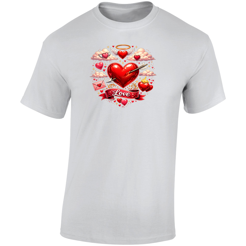 Heart-themed Love Graphic T-Shirt – Cute Romantic Novelty Gift For Him Or Her T Shirt