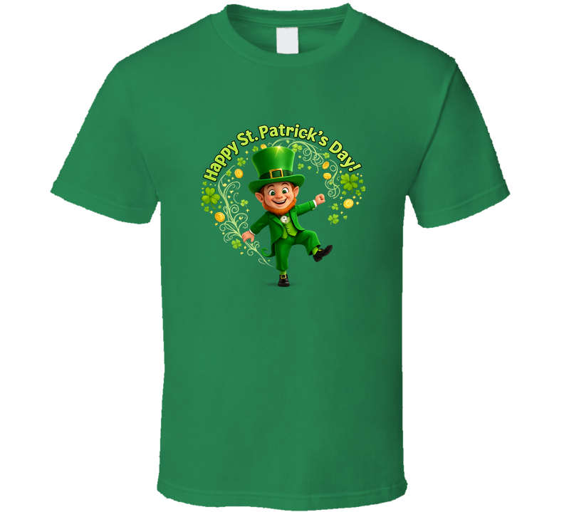 Happy St Patrick’s Day Leprechaun T Shirt Lucky Shamrock Irish  Gift T Shirt