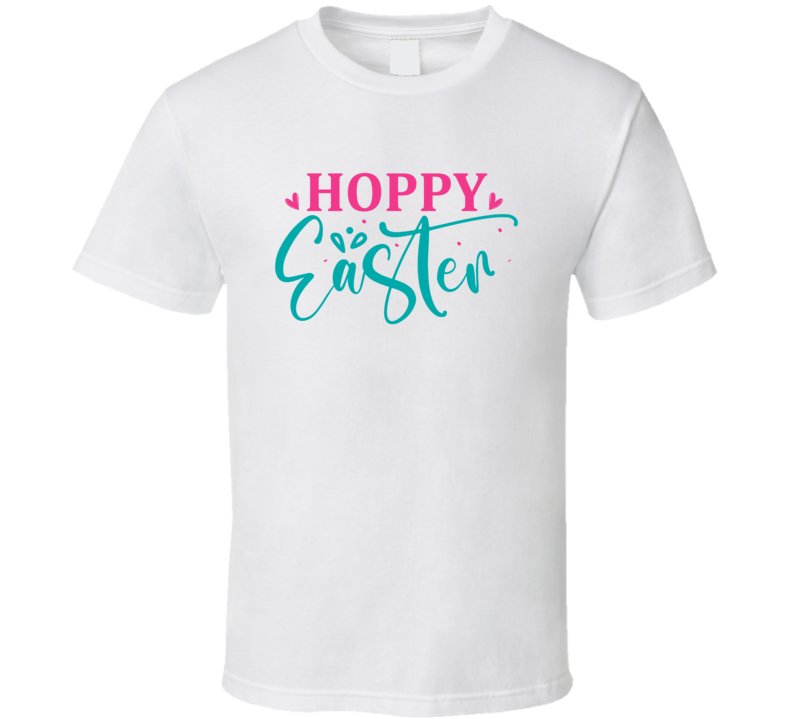 Hoppy Easter Tshirt Cute Easter Bunny Tee Holiday Gift T Shirt