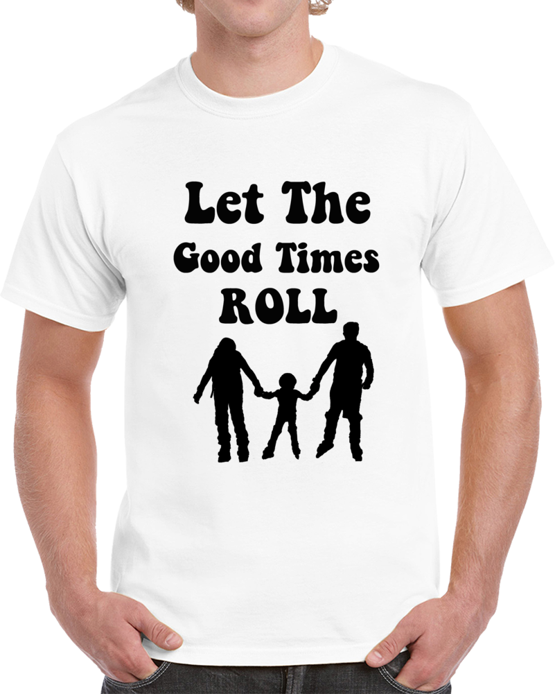 Let The Good Times Roll Cool Family Skaters T Shirt In-line Skating Novelty Tee