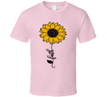 Colorful Radiant Faith Sunflower-inspired Tee Golden Tshirt Novelty Gift T Shirt