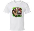 Heart Football Love Tee Cool Football Tshirt Gridiron T Shirt