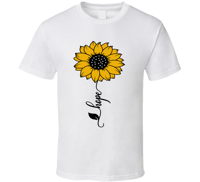 Colorful Radiant Hope Sunflower-inspired Tee Golden Tshirt Novelty Gift T Shirt
