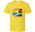 Gorgeous Tropical Beach Tee Novelty Tropical Ocean Tshirt Summertime Palm Trees T Shirt