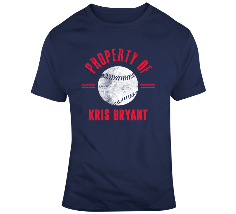 Property Of Kris Bryant T Shirt Cool Chicago Cubs Baseball Star Gift Sports Tee
