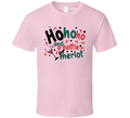 Ho Ho Ho And A Bottle Of Merlot Tee Fun Christmas Tshirt Holiday T Shirt