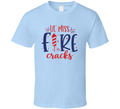 Lil Miss Fire Cracks Tee Usa Pride Tshirt July 4th T Shirt