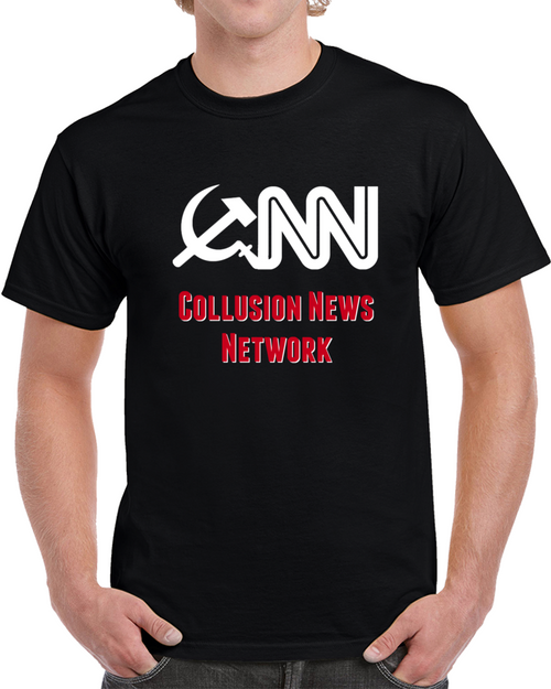 Cnn Collusion News Network Political Tee Fake News Unisex T Shirt Novelty Gift