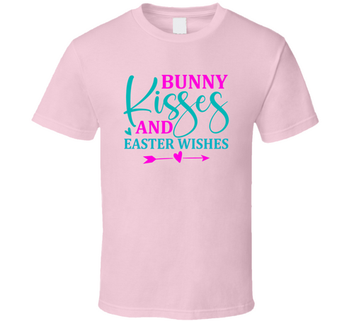 Bunny Kisses And Easter Wishes Tshirt Cute Easter Tee Holiday Gift T Shirt