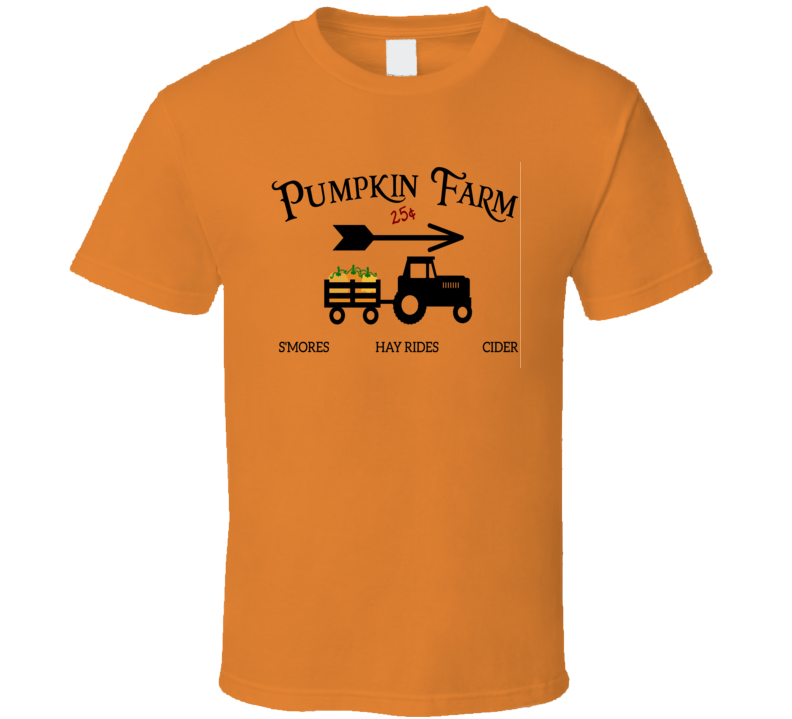 Pumpkin Farm 25 Cents Tee Cool Fall Holiday Tractor Novelty T Shirt