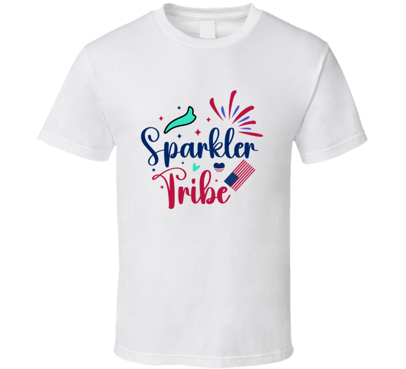 Sparkler Tribe Patriotic Tee July 4th Tshirt American Flag T Shirt