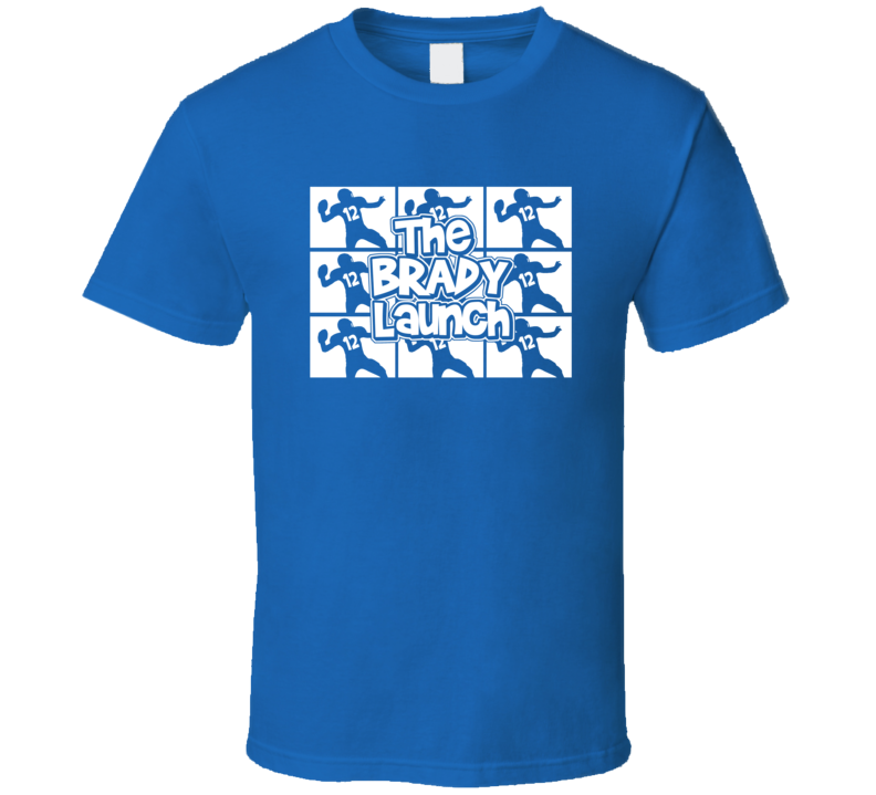Brady Launch T-Shirt NFL New England Patriots QB Tom Brady Novelty Gift Shirt