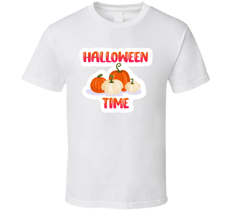 Halloween Time Pumpkin Harvest Tee Cool Fall Holiday Autumn Novelty T Shirt