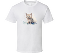 Pretty Painted Cat Tee Colorful Kitty Cat Lover Tshirt Feline Novelty T Shirt