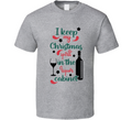 I Keep My Christmas Spirit In The Liquor Cabinet Tee Fun Christmas Tshirt Holiday T Shirt