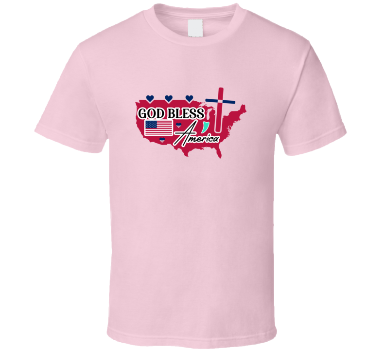 God Bless America Patriotic Tshirt Usa Pride Tee American Flag T Shirt