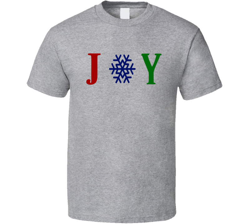 Joy Snowflake Christmas Time Winter Tee Holiday Tshirt Great Yuletide T Shirt