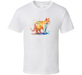 Pretty Painted Cat Tee Colorful Cat Lover Tshirt Feline Novelty T Shirt