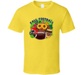 Fall Football Tee Cool Football Tshirt Autumn Flower Gridiron T Shirt