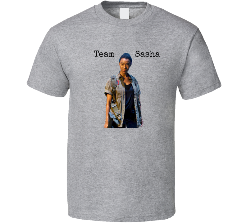 Team Sasha Walking Dead T-Shirt Unisex Sonequa Martin-Green Novelty Tee Gift New