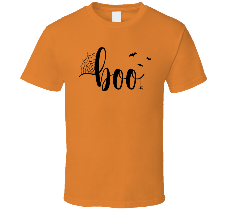 Boo Spooky Halloween Tee Cool Fall T-shirt Holiday Spooky Novelty T Shirt