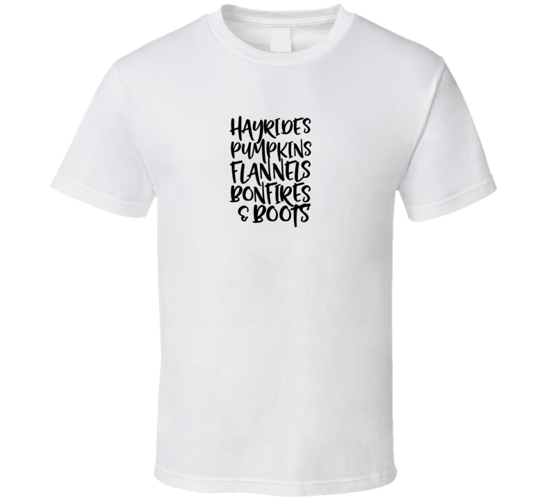 Fall Things Tee Cool Fall Holiday Autumn Novelty T Shirt
