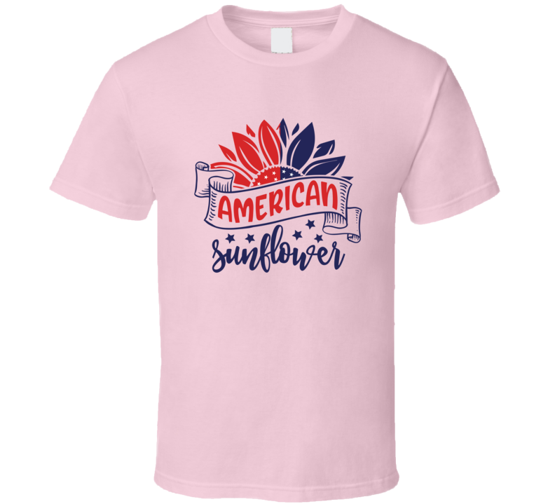 American Sunflower Tee Usa Pride Tshirt July 4th T Shirt