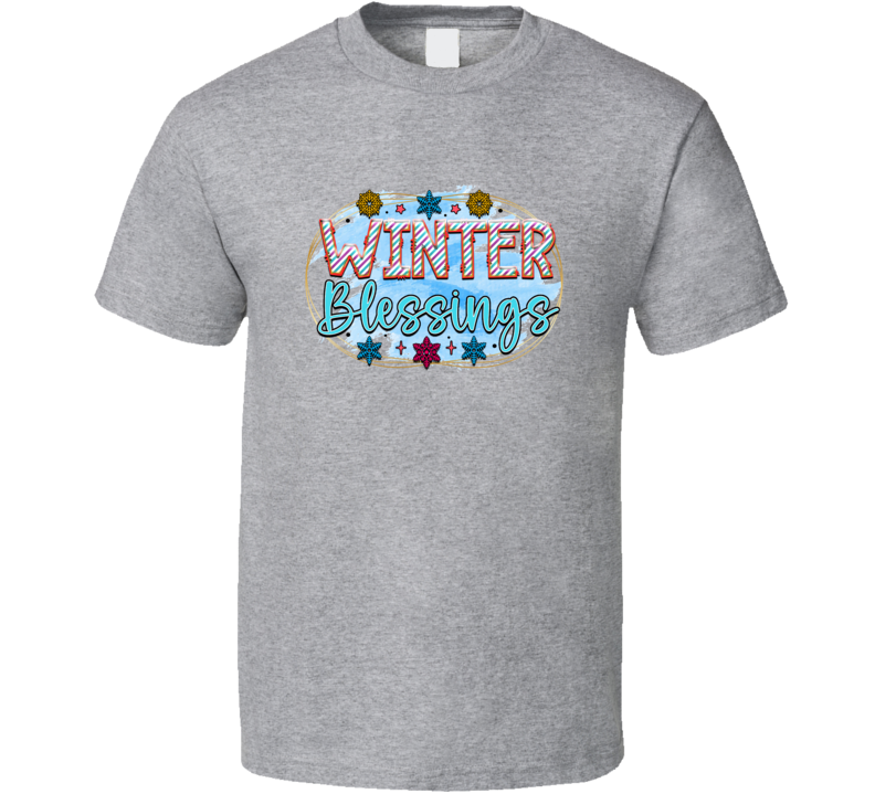 Winter Blessings Tee Cool Fall T-shirt Winter Season Novelty T Shirt