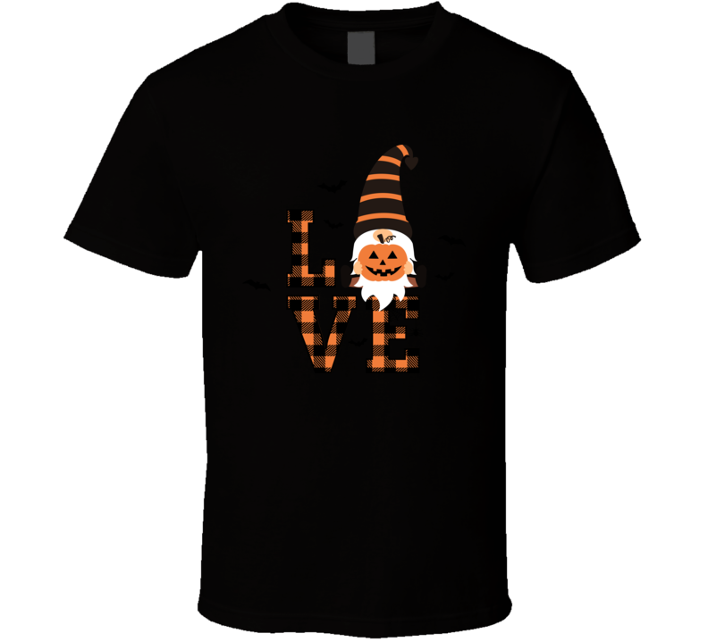 Halloween Love Pumpkin Gnome Tee Cool Fall T-shirt Holiday Novelty T Shirt