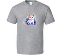 Glam Cat Painted Tee Colorful Cat Lover Tshirt Feline Novelty T Shirt